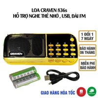 Đài Niệm Phật, Máy Nghe Pháp, Loa Đài Nghe Nhạc Cho Người Lớn Tuổi, Craven Cr-836s 2 Pin