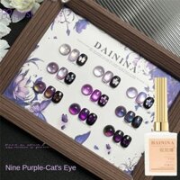 Dai Nina 2025 Xuân Hè Tím Pha Lê Mắt Mèo Gel Sơn Móng Tay Lâu Trôi Không Thấm Nước qusl