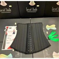 Đai Nịt Bụng corset latex giảm mỡ bụng siết eo 25 xương, Gen nịt bụng latex định hình sau sinh - Đen 26cm,S bụng 78 - 85cm