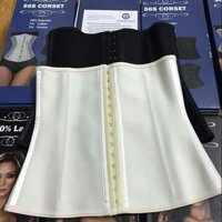 Đai nịt bụng gen siết giảm eo Latex 9 xương thép nhập khẩu chính hãng Hi Lạp dáng dài 29cm - Da,M