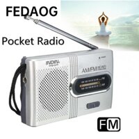 Đài phát thanh bỏ túi Mini FEDAOG, Đài phát thanh mỏng AM / FM di động, Loa tích hợp âm thanh nổi hoạt động bằng pin Ăng-ten kính thiên văn Đài phát thanh du lịch dành cho người cao tuổi