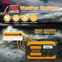 Đài phát thanh khẩn cấp năng lượng mặt trời RADIANTEDGE, Đài phát thanh thời tiết di động 2000mAh AM FM NOAA, Đài phát thanh ô tô Tay quay Power Bank Đèn pin LED SOS Đài phát thanh bên ngoài ngoài ngoài trời