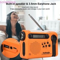 Đài phát thanh khẩn cấp thời tiết SOLARNOVA, Đèn đọc sách đa chức năng Đài phát thanh thời tiết AM / FM / NOAA, Tay quay độ sáng cao Loa không dây 3 trong 1 năng lượng mặt trời Cắm trại ngoài trời