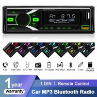 Đài Phát Thanh Ô Tô Âm Thanh 1din Bluetooth Stereo FM Thu MP3 Player 60Wx4 Có Điều Khiển Từ Xa Thẻ AUX / USB / TF Trong Dash Kit