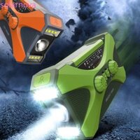Đài phát thanh thời tiết SOLARNOVA AM / FM / WB, Đài phát thanh khẩn cấp đa chức năng độ sáng cao, Hệ thống loa Đèn đọc sách an toàn Tay quay Loa không dây Cắm trại ngoài trời