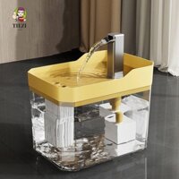 Đài phun nước cho thú cưng TIEZI, Bộ lọc tự động uống nước thông minh cho thú cưng, tiện lợi với máy bơm 1,5L Dung tích lớn Pet Live Water Flow Drinker Home