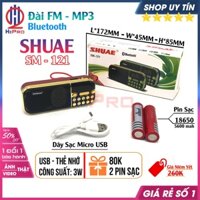 Đài Radio Bluetooth Shuae SM-121 3W Cao Cấp, Loa Đài Radio Đa Năng Mp3-Usb-TF-BT (Quà 80k-2 Pin Sạc)H2Pro Audio