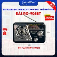 Đài Radio Dùng Pin Sạc RX 906BT - Máy Nghe Nhạc, Đài Radio, FM, AM, SW Kết Nối Bluetooth