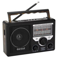 Đài Radio FM Cho Người Già DAICAT DC-9999BT Bluetooth, Đài Fm-Am-Sw Sóng Khỏe Nghe Nhạc Usb-Thẻ Nhớ Có Pin Sạc