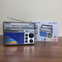 Đài radio FM có tấm pin năng lượng mặt trời Fepe 310BT bắt sóng SW-AM-FM làm loa bluetooth , USB, thẻ nhớ TF