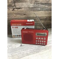 Đài Radio FM D-68E [Bảo hành 6 tháng đổi mới]  BHàng nhập khẩu