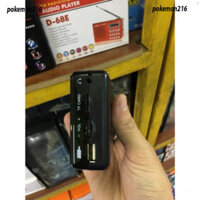 Đài radio FM D68E,có thẻ nhớ usb,tặng thêm pin,âm thanh chất lượng bắt sóng tốt BH 6 tháng đổi mới