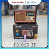 Đài radio FM RX2504 BT thiết kế vân gỗ hiện đại âm thanh hay to rõ hỗ trợ Bluetooh thẻ nhớ USB thiết kế cổ điển vintage
