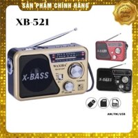 Đài Radio FM WAXIBA  XB 521URT- có hỗ trợ thẻ nhớ và USB-đèn pin Siêu sáng-BH 6 Tháng Hàng Chính Hãng - VÀNG
