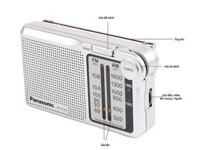 Đài radio FM/AM Panasonic RF P150D made in Indonesia 2 băng đài AM/ FM đèn led hiển thị sóng sử dụng 2 pin AA