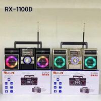 Đài RADIO RX-1100D hệ thống 4 loa, nút vặn FM truyền thống, hiệu ứng đèn LED hỗ trợ thẻ nhớ, USb
