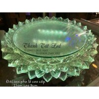 Đài sen Pha Lê Cao Cấp 23cm đế cao 9cm