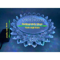 Đài sen tròn để tượng Phật có đèn LED tự động đổi màu, đế sen tượng Phật Tam Thánh, đài hoa sen để tượng