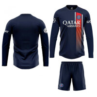 (Dài tay) Bộ quần áo bóng đá câu lạc bộ PSG - Áo bóng dài tay CLB - Chất liệu thoáng mát, cao cấp