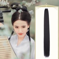 Dải tóc râu ngô 2 kẹp tóc giả cổ trang 90cm