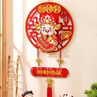 Dải treo ông thần tài lắc đầu gọi tài lộc, thần tài đỏ đón tết cầu may mắn trang trí nhà cửa