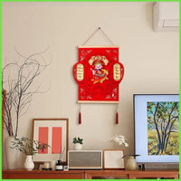 Dải Treo Ông Thần Tài Tươi Cười Lắc Lư Vuông Cho Tết Ất Tỵ 2025