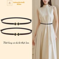 Đai váy, thắt lưng nữ da bò thật HADADA bông hoa nhỏ xinh 1DV290