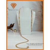 ĐAI VÁY XÍCH VÀNG PHỐI ĐÁ TRẮNG SECONDHAND TRANG SỨC PHỤ KIỆN SI NHẬT BẢN BOU JEWELRY VINTAGE MÃ DV014