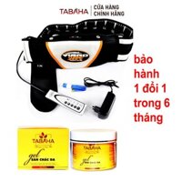 Đai Vibro Shape mát xa nóng giảm mỡ bụng tặng kem tan mỡ