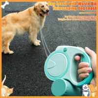 Đai xoay Vip Dây dắt chó thoải mái Dây xích chó Dây xích chó có thể thu vào cao cấp với đèn pin và túi đựng phân phối cho chó nhỏ đến vừa Đi bộ không bị rối cho ngoài trời