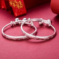 Daily excellent# Xiangyun Bell children's silver-plated bracelet male and female children's baby Full Moon one year old baby gift traditional jewelry foot ring 11.26Li