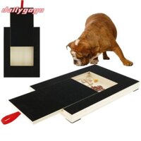 Dailygogogo Puppy Nail Scratch Pad, Chăm sóc móng tay cho thú cưng Bảng hồ sơ móng tay cho chó bằng gỗ, Hộp đựng đồ ăn nhẹ tích hợp không căng thẳng, không căng thẳng, chống trầy xước