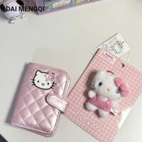 Daimengqi Hộp đựng thẻ nữ Hello Kitty màu hồng dễ thương