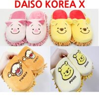 DAISO Dép Lau Nhà Sợi Nhỏ Hình Gấu pooh winnie disney Kiểu Hàn Quốc