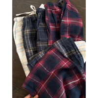 Daisy pants| Quần sọc caro dài mặc ngủ, ở nhà chất kate thoải mái, có dây rút