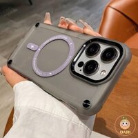 DAJII Sang Trọng Lì Trong Suốt Tương Thích Từ Tính ốp lưng Compatible For iPhone 16 15 14 13 12 11 Pro Max Plus Chống Sốc Chống Vân Tay Case ốp lưng