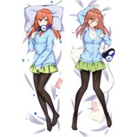 Dakimakura Anime The Quintuplets Vỏ gối Nakano Miku Dakimakura Vỏ 3D Bộ đồ giường hai mặt ôm thân 60 x 20 inch (150cm x 50cm)