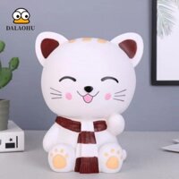 Dalaohu Mèo Nhỏ Heo Đất, Phim Hoạt Hình Chống Rơi Mèo May Mắn Trang Trí, Ngộ nghĩnh Dễ Thương Dung Tích Lớn Động Vật Tiết Kiệm Nồi Quà Tặng Sinh Nhật