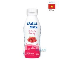Dalat Milk Sữa chua uống vị dâu chai nhỏ