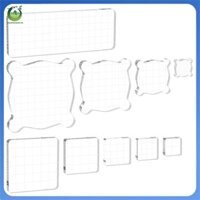 [Dalemacadam.vn] 10 Khối Tem Acrylic, Khối Tem Kích Thước Đa Năng, Bộ Dụng Cụ Dập Nền Tảng Để Làm Thẻ