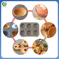 [Dalemacadam.vn] Khuôn Máy Nướng Bằng Thép Carbon Ren Hoa Quả Trứng Tart Mini Cupcake Bánh Quy Khuôn Bánh Quy Khuôn DIY