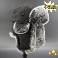 Dalia Lông thú giả Earflap Da lộn Ushanka Mũ Bomber Cossack Nga