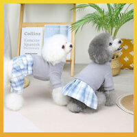 [Daliya] Quần áo thú cưng Quần áo len ấm áp thường ngày vải cotton len Bộ đồ cặp đôi chó mèo