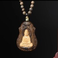 Dallad Khô Trầm Hương dát Gỗ Đàn Hương Khắc Gỗ Quan Âm Bồ Tát Phật Tượng Wenwan Gỗ Chắc Chắn Cổ Treo20250219