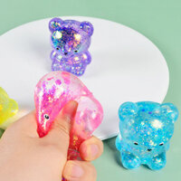Dalls _ Bóp Gấu Đồ Chơi Công Việc Lý Tưởng Đồng Hành Bóp Gấu Lấp Lánh Sequin Gấu Bóp Đồ Chơi Để Giảm Căng Thẳng Vui Nhộn Ngón Tay Fidget Đồ Chơi Cảm Giác Cho Trẻ Em Người Lớn Bộ 4 / 8 Cái
