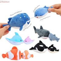 Dalton Búp bê cá mập cá heo, Đồ chơi nhồi bông động vật biển mô phỏng cha mẹ và con cái, Phim hoạt hình mới lạ Động vật nhồi bông Orca Cá kéo dây sang trọng Trẻ em sinh viên