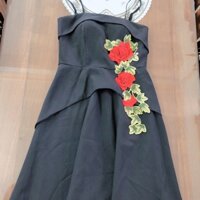Đầm 2 dây đen