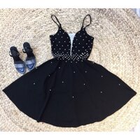 Đầm 2 dây đính ngọc