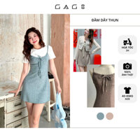Đầm 2 Dây Ngắn Nhún Ngực Thắt Dây Thời Trang Hàn GAGO Brand Mix Match Phong Cách Chất Thun Len Tơ GG4851