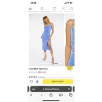 Đầm 2day Midi slip dress Forever21 2mau chất thun line dệt kim 2 lớp xẽ tà